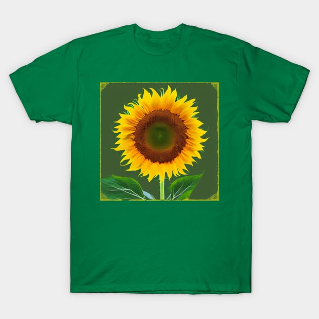 Sunflower in bloom T-Shirt by Akamo